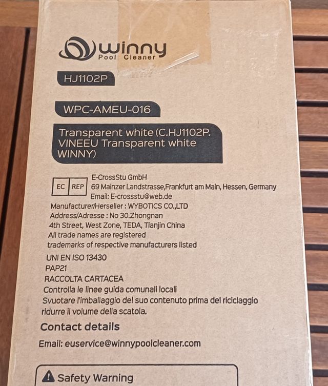 Robot Limpiafondos WINNY POOL CLEANER – NUEVO 