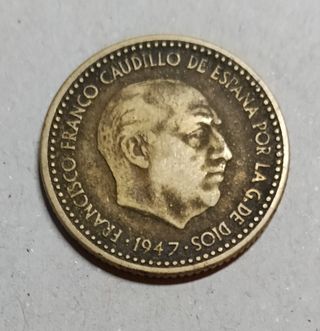 Moneda 1 Peseta Franco 1947