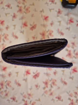 Billetera azul marino Bordada