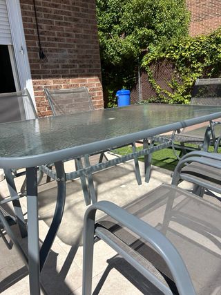 Conjunto mesa y seis sillas