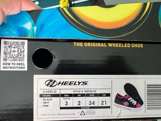 Heelys: zapatillas negras y rosas
