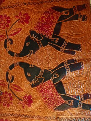 Borsa Cuoio Etnika - Marrone Rosso