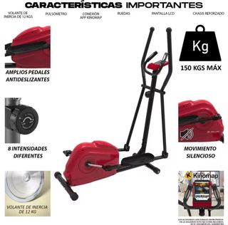 Bicicleta elíptica DELUXE13 roja