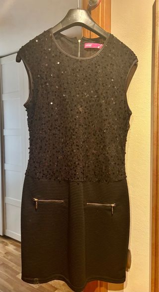 Vestido negro lentejuelas