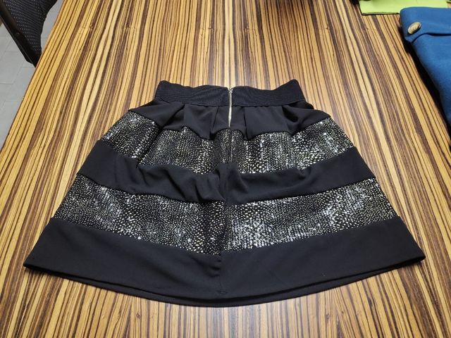 Gonna nera paillettes