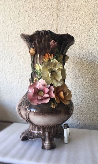 Jarrón muy antiguo Capodimonte 42 cm