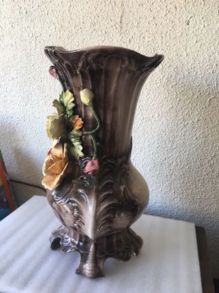 Jarrón muy antiguo Capodimonte 42 cm