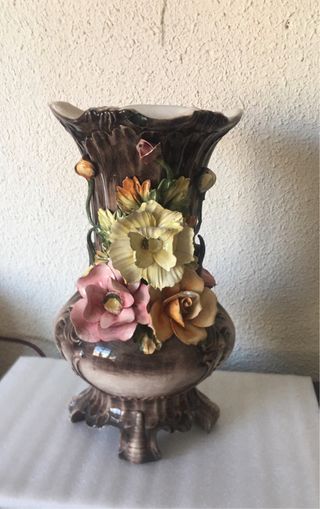 Jarrón muy antiguo Capodimonte 42 cm