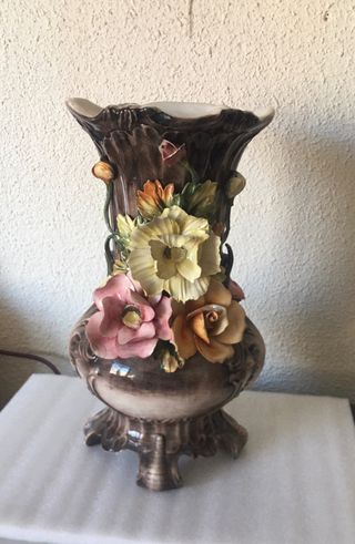 Jarrón muy antiguo Capodimonte 42 cm