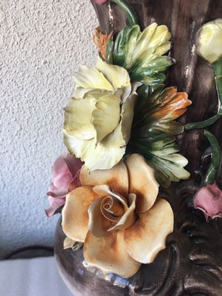 Jarrón muy antiguo Capodimonte 42 cm