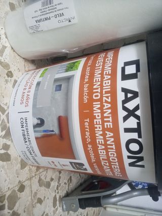 Impermeabilizante Axton y velo de fibra de vidrio