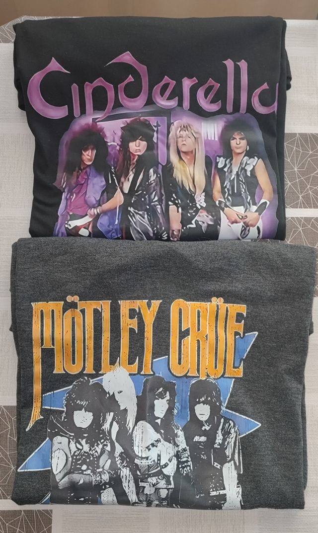 2 Camisetas Rock 80s Talla XL