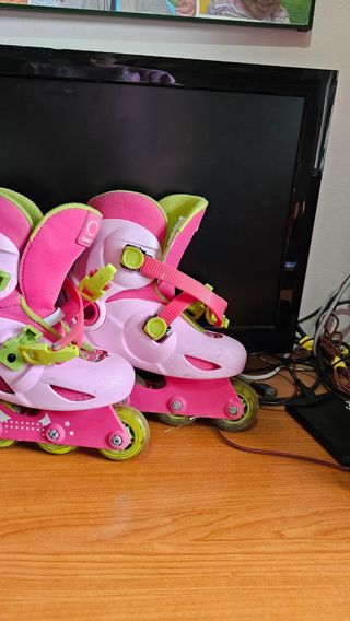 Patines niña - Rosa y Verde