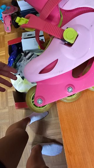 Patines niña - Rosa y Verde