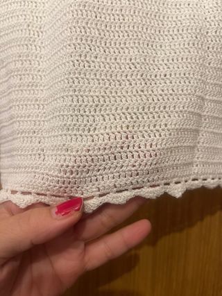 top de ganchillo blanco