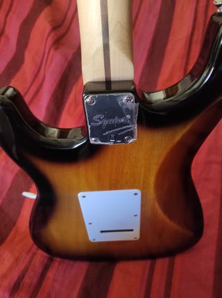Guitarra eléctrica Fender squier doble pastilla.
