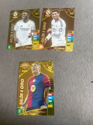 Cromos Balón Oro: Vinicius, Bellingham, Raphinha
