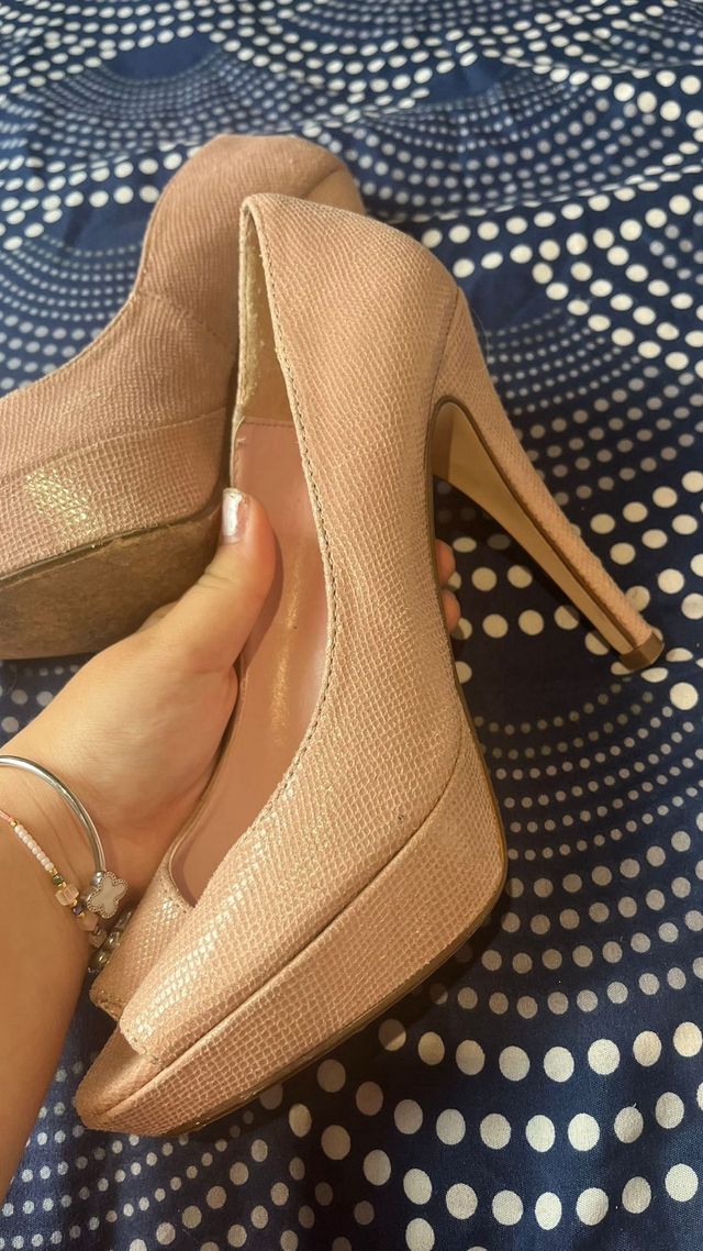 Tacones MaryPaz rosa, talla 38