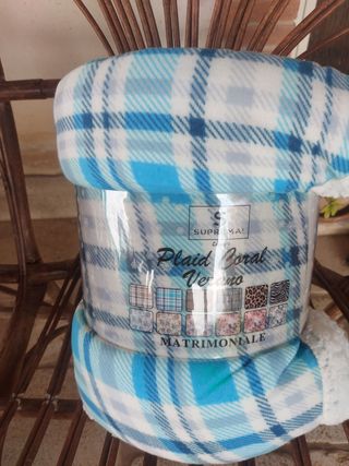 Plaid Matrimoniali In Pile fiori e scozzesi