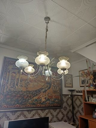 Lámpara techo 6 luces vintage