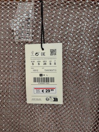 Top Zara red brillante talla S