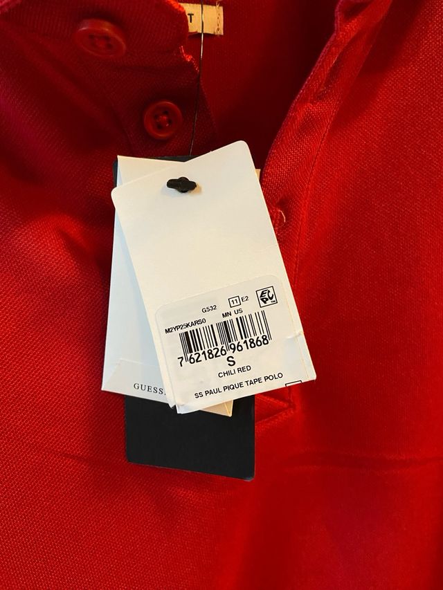Polo Guess Uomo Rosso