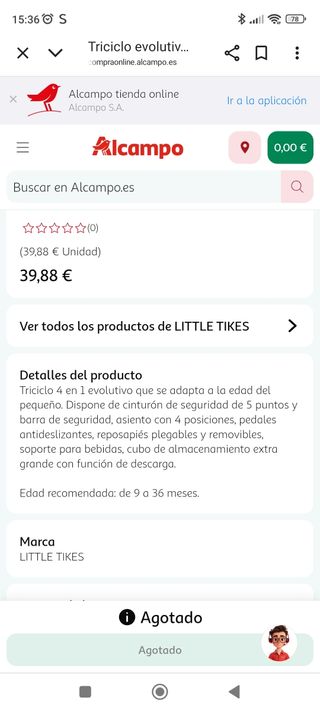 Triciclo infantil evolutivo rosa 4 en 1 
