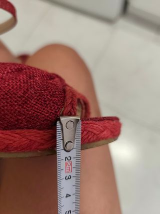 Sandalias cuña Wanna rojas