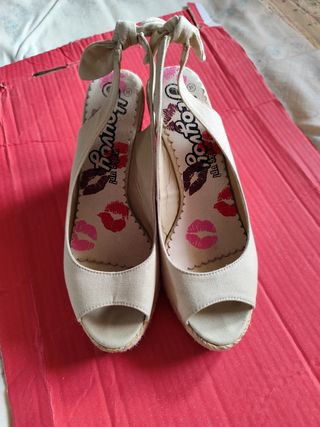 Cuñas esparto crema
