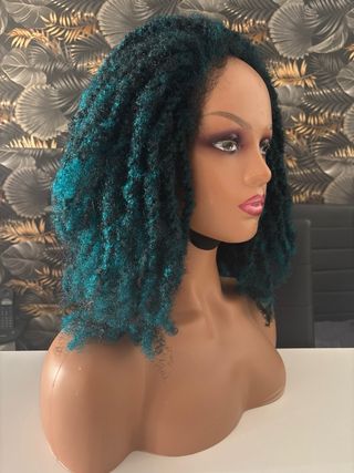Peluca Afro Verde | Teal