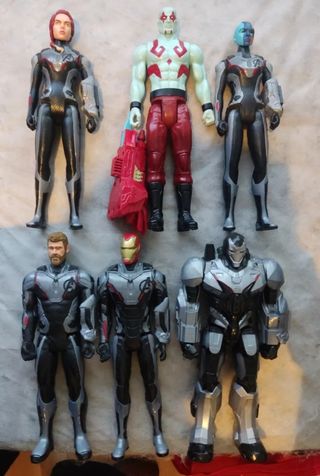 6 Figuras Marvel DRAX ...Power FX HABLAN DRAX ..