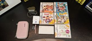 Nintendo DS Lite blanca + 5 juegos