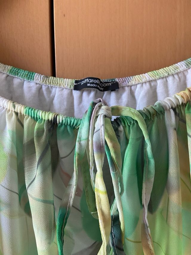 Blusa Pittarello verde a fiori