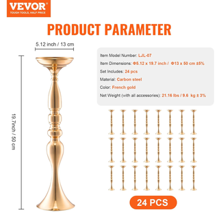 Vaso per Fiori da Matrimonio, Alto 50 cm Centrotav