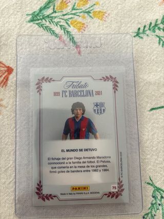 Croma Maradona Panini Tributo Fc Barcelona