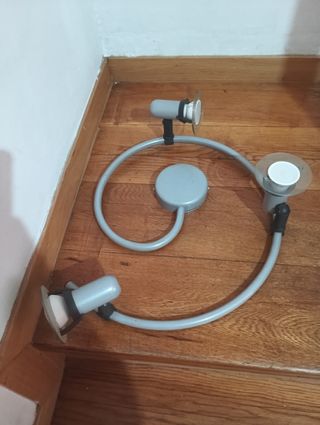 Lámpara vintage gris metal