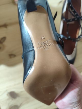 Zapatos tacón beige&negro