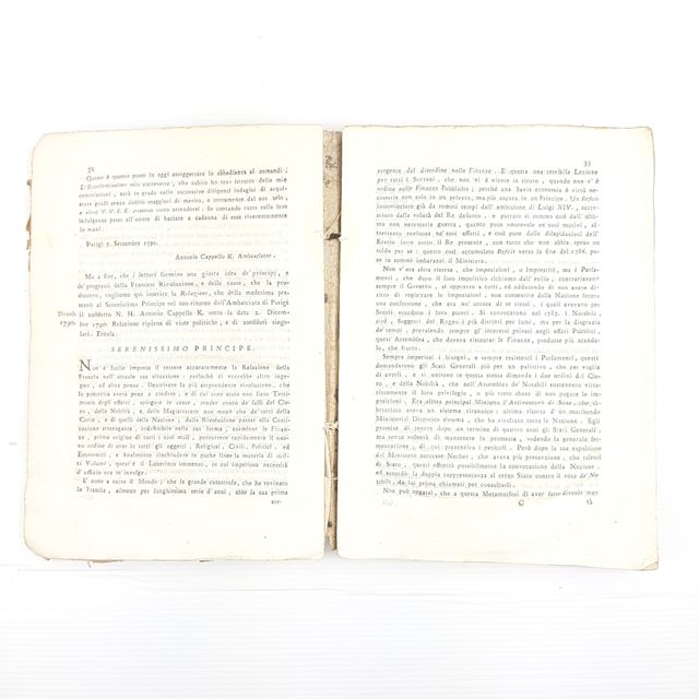 2 volumi documenti storia Repubblica Venezia 1800