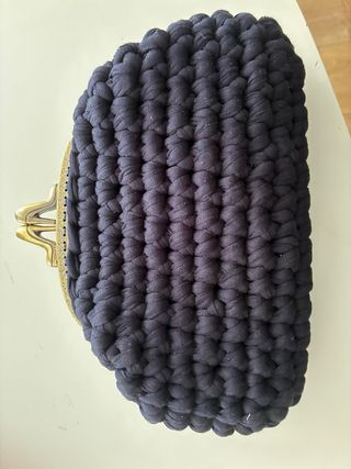 Bolso bandolera artesanal azul marino