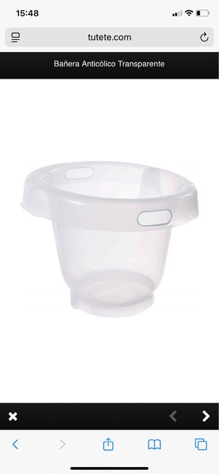 Bañera Bebé Anticolico Transparente