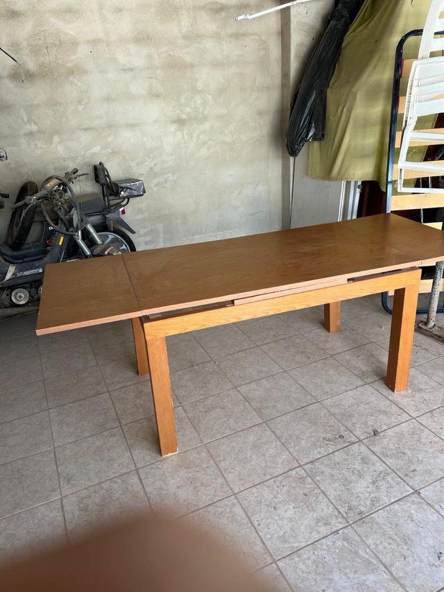 Mesa extensible madera - marrón