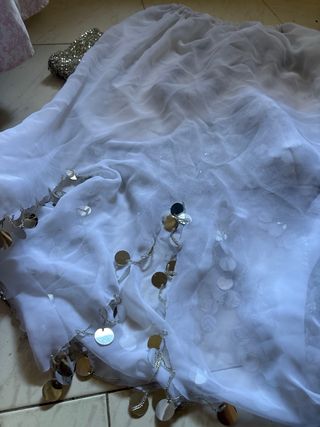 Traje danza vientre plata