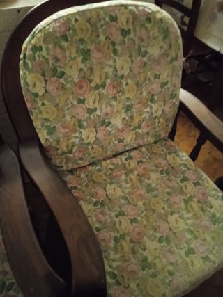 Poltrone legno massello - tessuto floreale