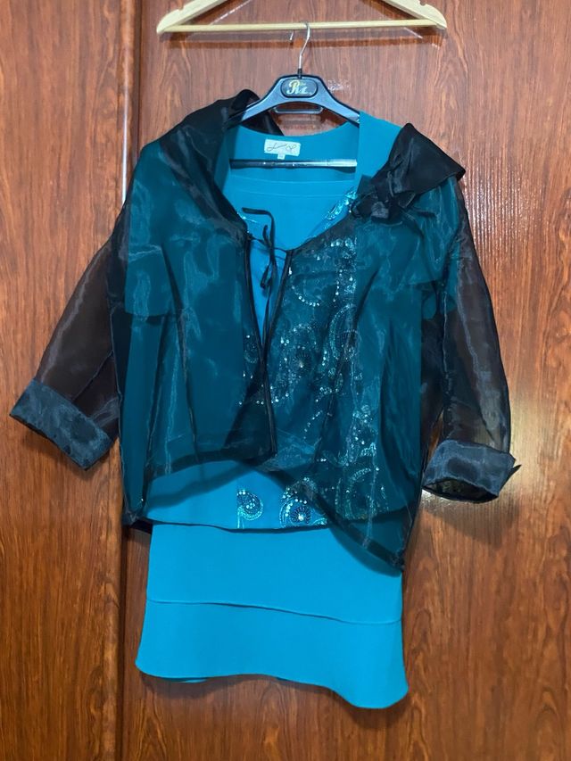 Vestido fiesta esmeralda 7XL