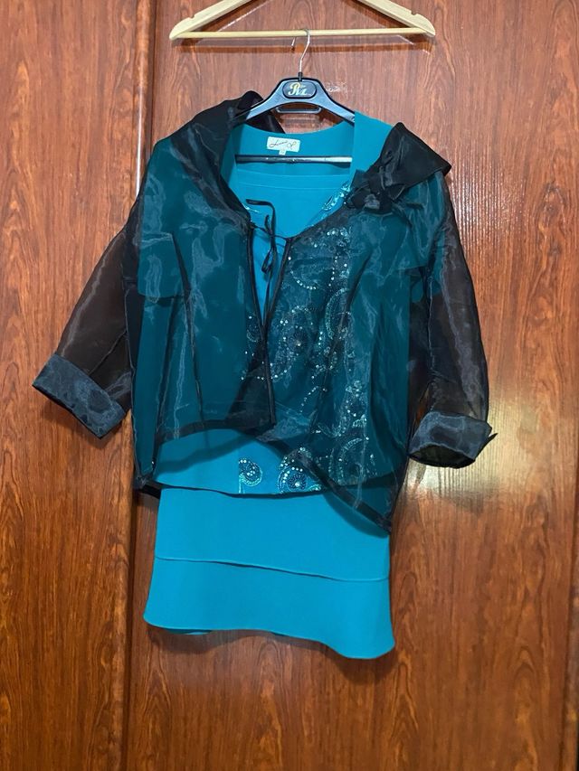 Vestido fiesta esmeralda 7XL