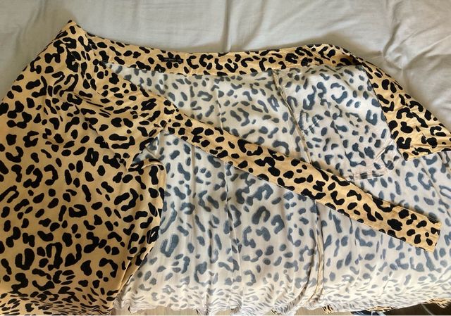 Falda larga leopardo Oysho