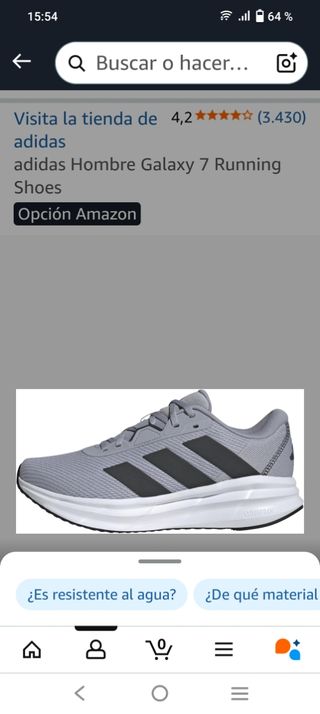 Zapatillas Adidas Galaxy 7 Running Gris