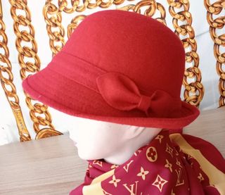 Sombreros Vintage Gris Marrón rojo perfecto estado