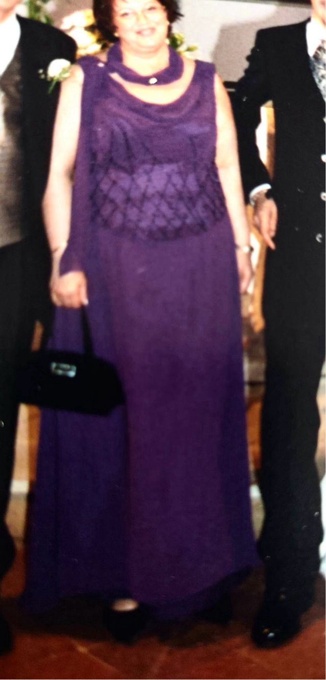 Vestido fiesta berenjena 6XL