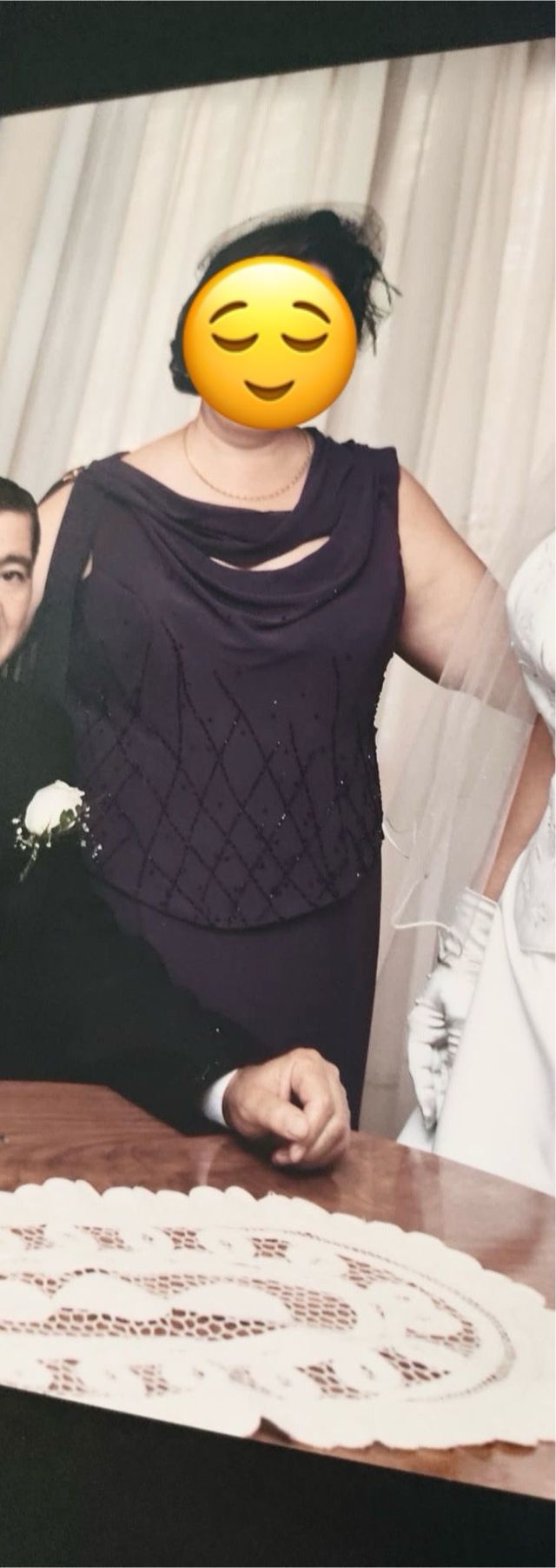 Vestido fiesta berenjena 6XL